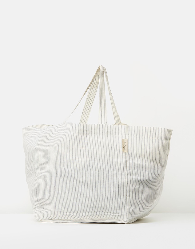 the beach people linen tote